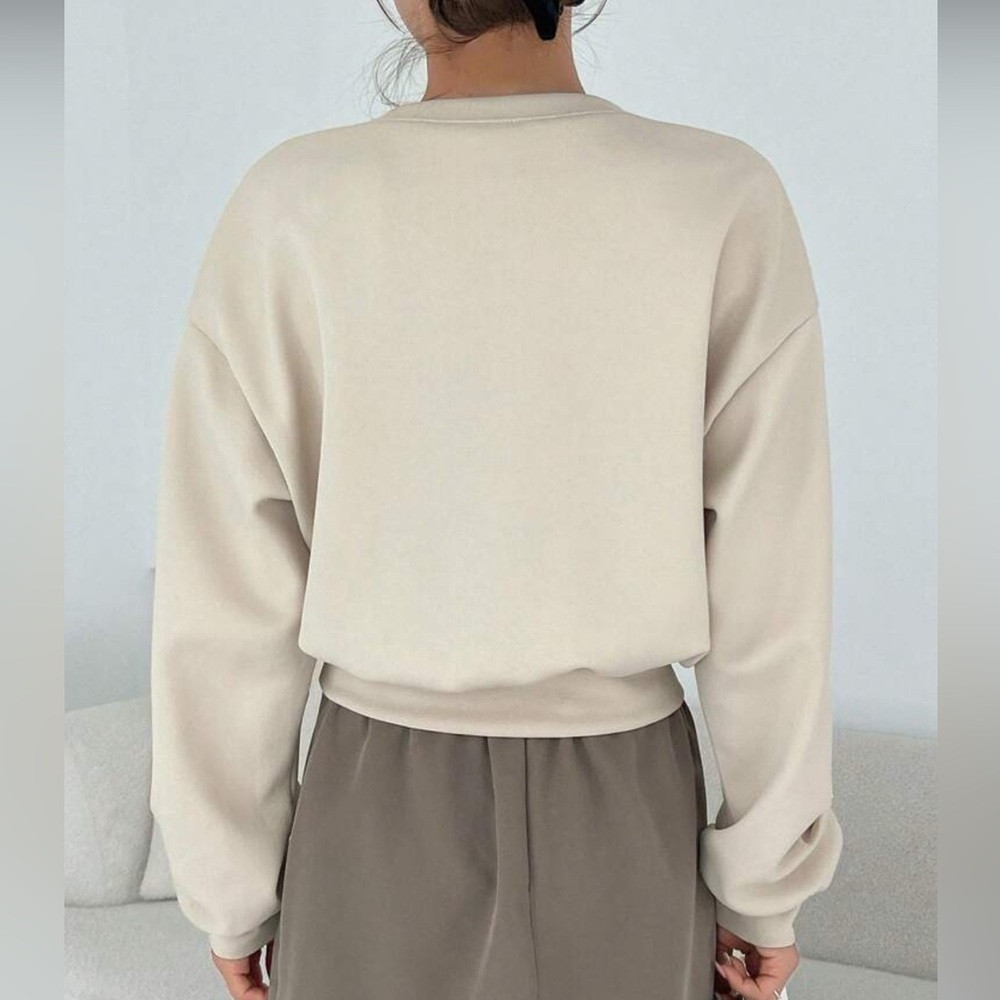 Dazy Soild Drop Shoulder Sweater - Picture 3 of 4